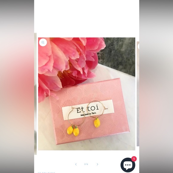 Et Toi Imagined in Paris Citron Earrings - Picture 5 of 8